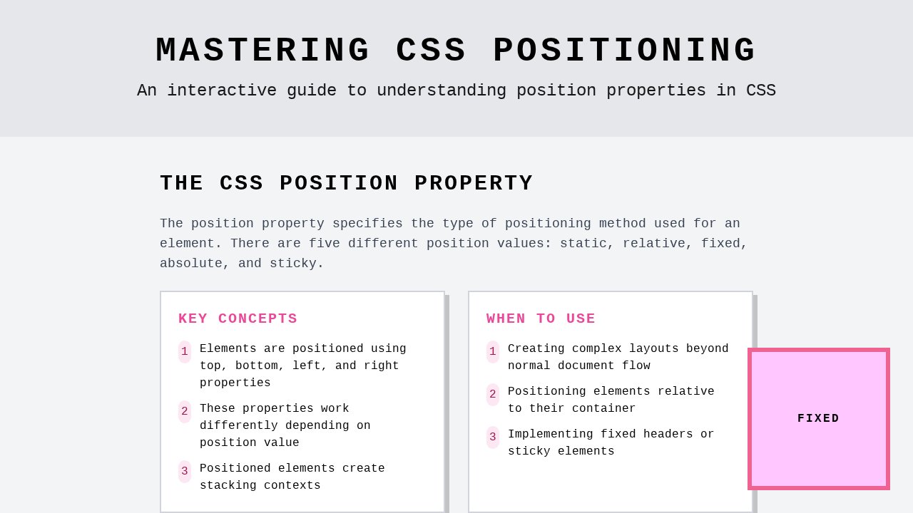 Interactive Guide To Understanding Positioning